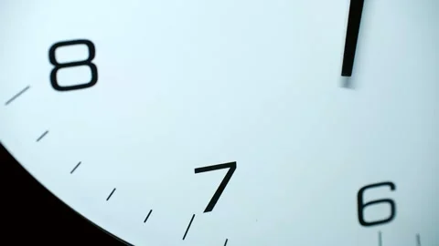 White clock face timelapse showing passing of time Stock Footage 311941078