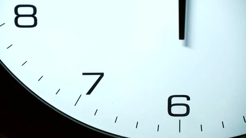 White clock face timelapse showing passing tim Stock Footage 311941559