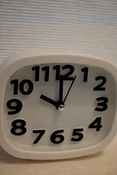 White clock showing ten oclock with copy space Fotos Stock