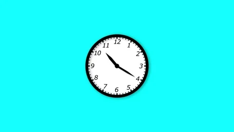 White Clock Time Animation Stock Footage 342834051