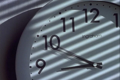White Clock Timelapse partial- top left Stock Footage 121860352
