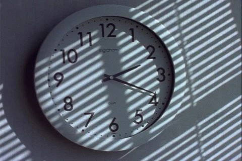 White Clock Timelapse on white background Stock Footage 121860341