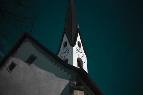 White Clock tower Stock Photos
