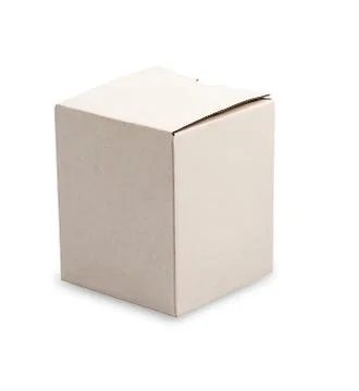 White closed boxes on white background Stock Photos