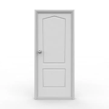 White closed door Stock Illustration