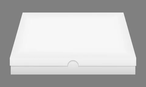 White closed packing box vector illustration Illustrazione stock
