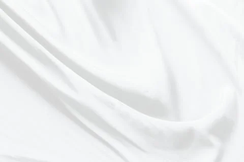 White cloth background abstract with soft waves. Stock Photos