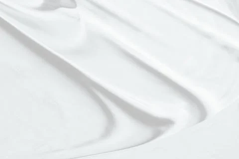 White cloth background abstract with soft waves. Stock Photos
