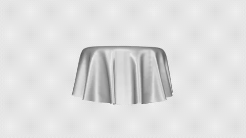 White Cloth Falls and Slips Down Logo Reveal Transition with Alpha Stock-Footage 347587953