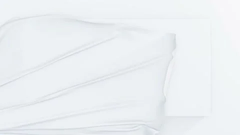 White cloth was pulled from white label. Abstract background luxury cloth. 動画素材 199733761