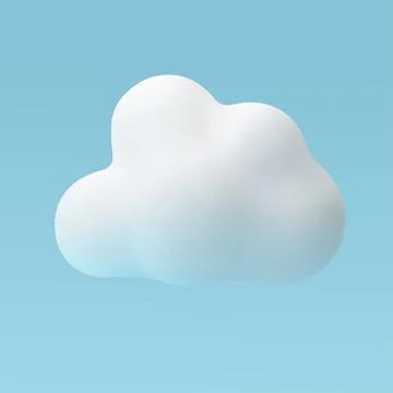 White cloud 3d vector on a blue sky Stock Illustration