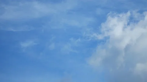 White cloud and beautiful blue sky background at day time Stock Footage 131341448