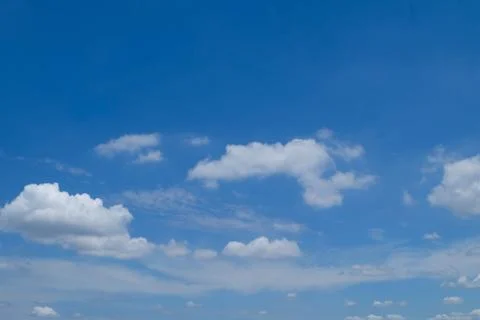 White cloud and Beautiful with blue sky background. Stock Photos