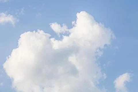 White cloud and blue sky background image. Stock Photos