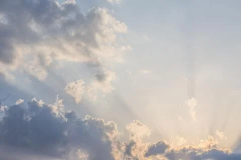 White cloud and blue sky background image. Stock Photos