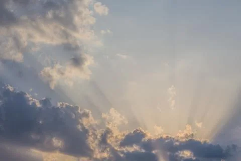 White cloud and blue sky background image. Stock Photos