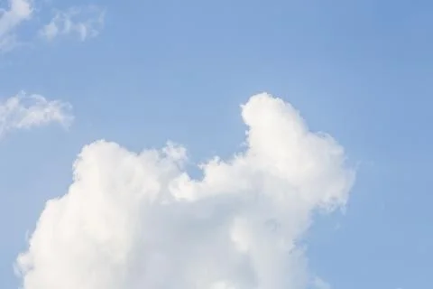 White cloud and blue sky background image. Stock Photos