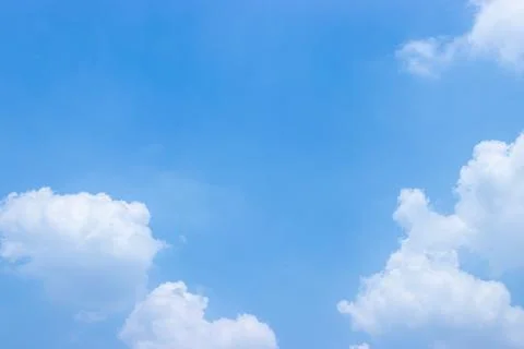 White cloud and blue sky. Nautral background and texture. Stock Photos