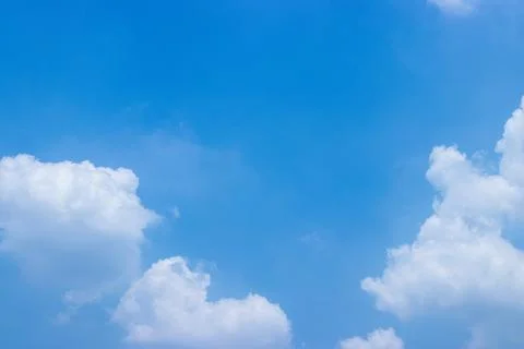 White cloud and blue sky. Nautral background and texture. Stock Photos