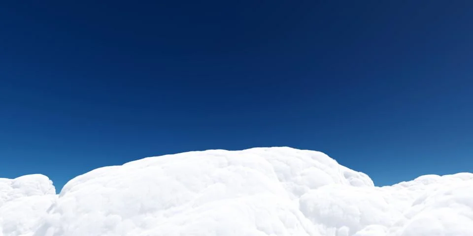 White cloud and sky 3d render Illustrazione stock