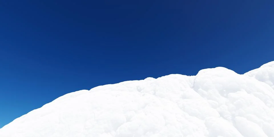 White cloud and sky 3d render Illustrazione stock