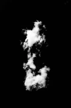 White cloud on black background. Dramatic Clouds Background. Stock Photos