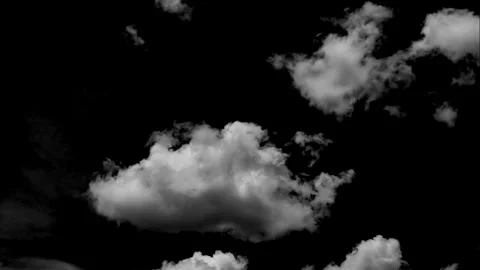 White cloud on a black background Stock Footage 311084178
