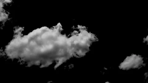 White cloud on a black background Stock Footage 314244642