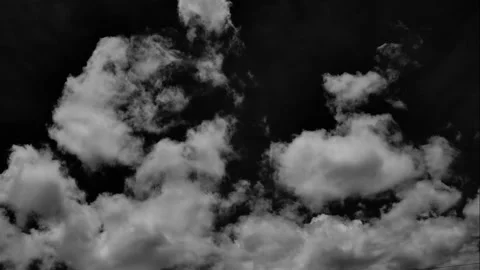 White cloud on a black background Stock Footage 314981455