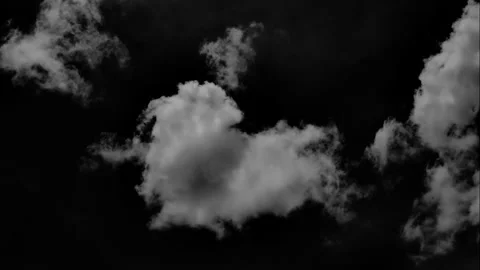 White cloud on a black background Stock Footage 316303053