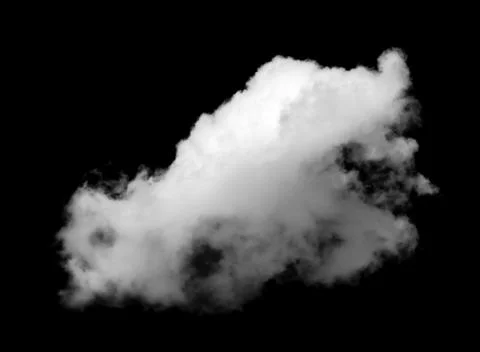 White cloud on the black background Stock Photos