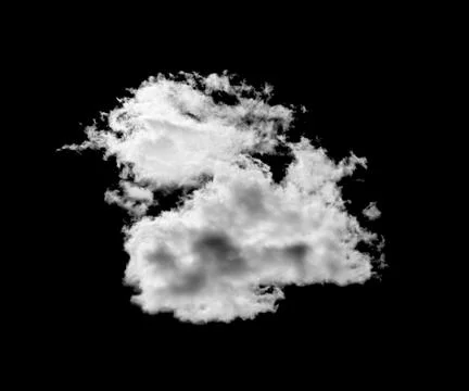 White cloud on the black background Stock Photos