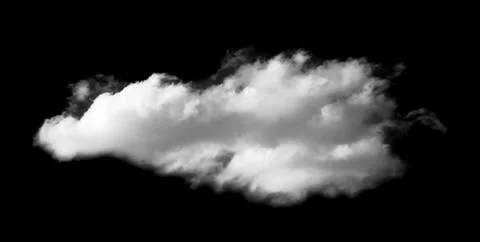 White cloud on the black background Stock Photos