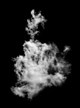 White cloud on the black background Stock Photos
