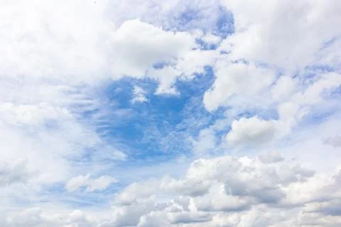 White cloud on blue sky background Stock Photos