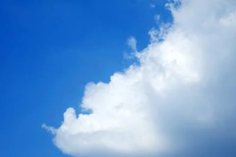 White Cloud with Blue Sky Background. Stock Photos