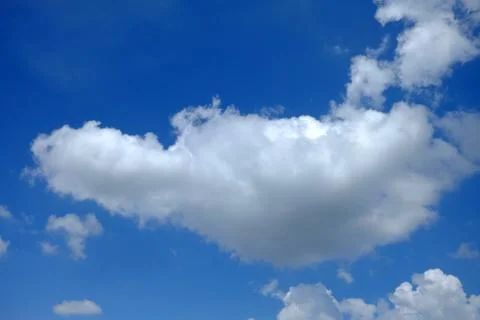 White Cloud with Blue Sky Background. Stock Photos