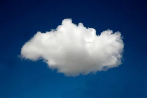 White cloud on a blue sky background Stock Photos