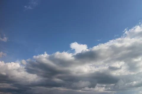 White cloud with blue sky background Stock Photos