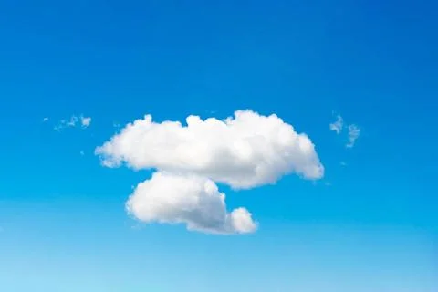 White cloud on blue sky Cloud on blue sky, one white cloud and sky backgro... Stock Photos