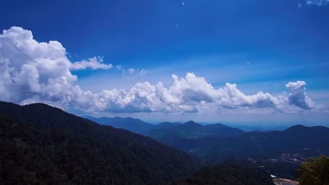 White cloud on blue sky landscape Stock Footage 75604451
