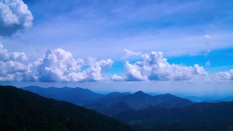 White cloud on blue sky landscape Video stock 75604769