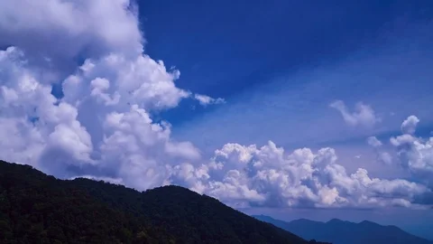 White cloud on blue sky landscape Stock Footage 75605009