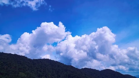 White cloud on blue sky landscape Stock Footage 75605035