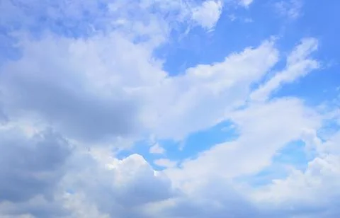 White cloud blue sky Stock Photos