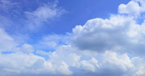 White cloud blue sky Stock Photos
