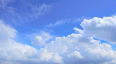 White cloud blue sky Stock Photos