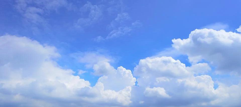 White cloud blue sky Stock Photos