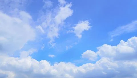 White cloud blue sky Stock Photos