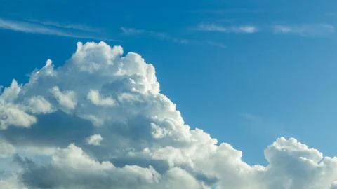 White cloud in the blue sky Stock Photos
